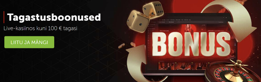 Betsafe kasiino cashback boonus