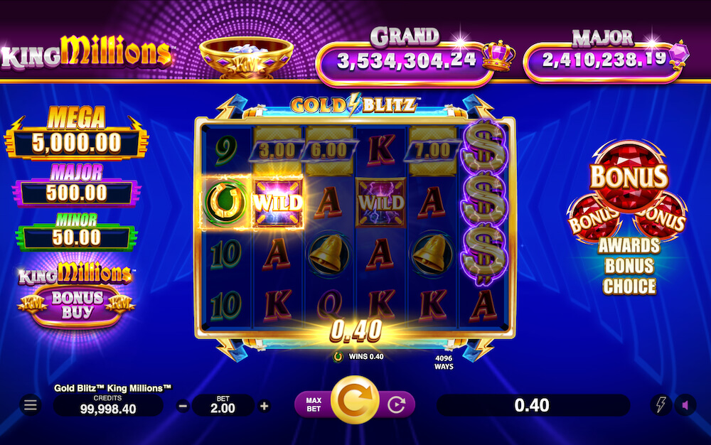 Gold Blitz King Millions Ülevaade Mängulaud