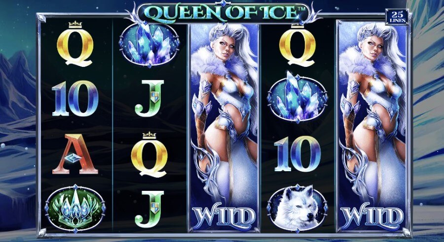 Queen Of Ice slot mängutootjalt Spinomenal on külm ja kuum üheaegselt.