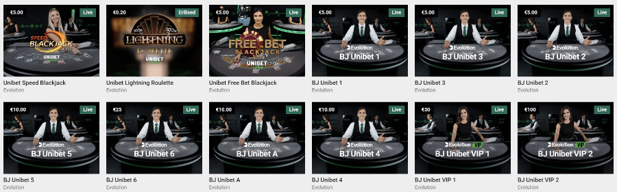 Unibet kasiino ülevaade live kasiino