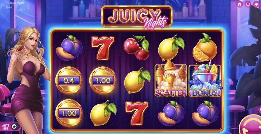 Juicy Nights hold and win slot on saadaval Eesti kasiinodes